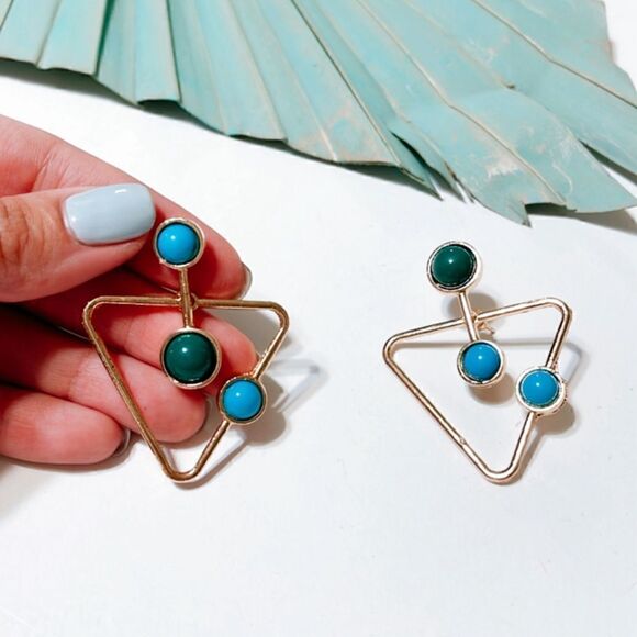 Geo earrings S101 - Picture 4 of 5